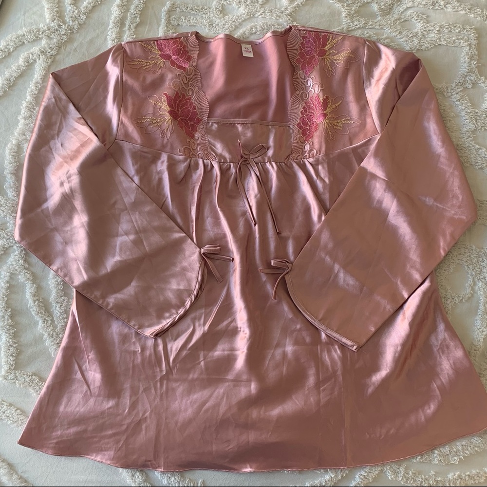 Silly Satin Blush Pink Pajama Set